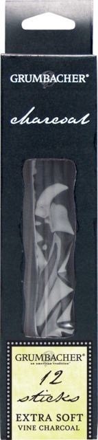 GRUMBACHER VINE CHARCOAL EXTRA SOFT 12/PK