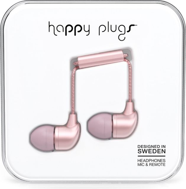 Happy Plugs In- Ear Earbuds - Pink Gold