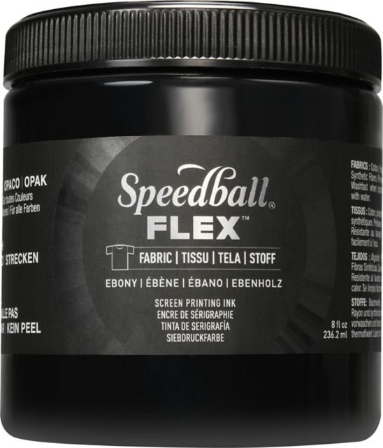 Flex Screen Printing Ink Fabric 8OZ Ebony