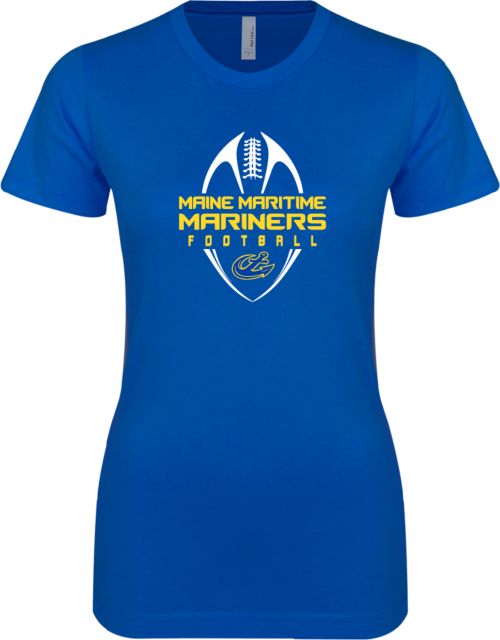 Maine Maritime Next Level Ladies SoftStyle Junior Fitted Tee Tall Football Design - ONLINE ONLY