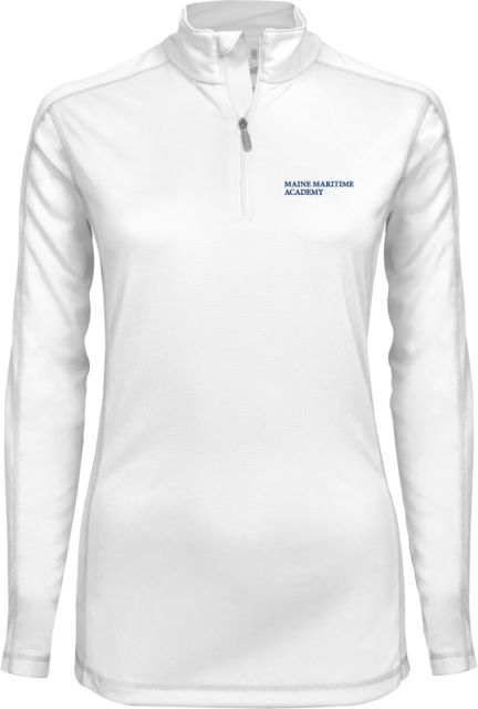 Maine Maritime Womens Syntrel Interlock 1/4 Zip Institutional Vertical- ONLINE ONLY