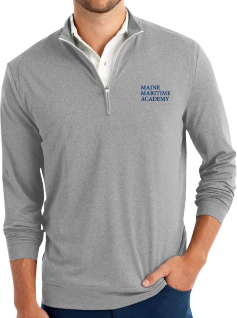 Maine Maritime Johnnie O Flex Light 1/4 Zip Pullover Institutional Stacked- ONLINE ONLY