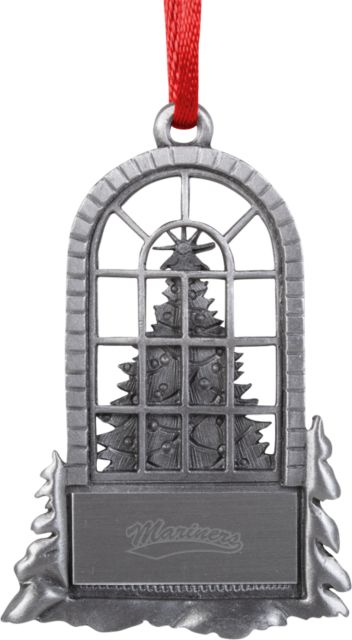 Maine Maritime Tree in Window Ornament Mariners Athletic Mark Engraved- ONLINE ONLY