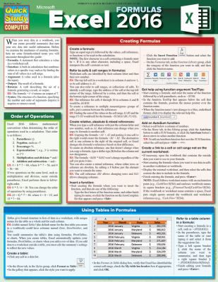 EXCEL 2016 FORMULAS
