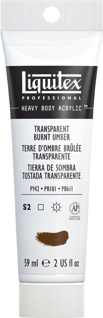 Heavy Body Acrylic 2oz Transparent Burnt Umber